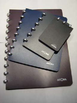 Executive Notebooks - Serious-looking Plastic Covers with Metal Disks