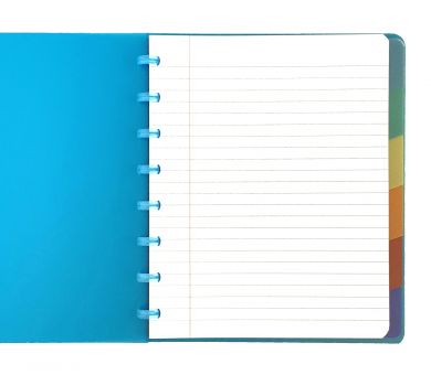 A5+Plus Techno Notebook with White Lined Pages and Tabbed Dividers
