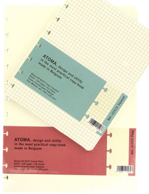 Cream paper refills for disc-bound notebooks