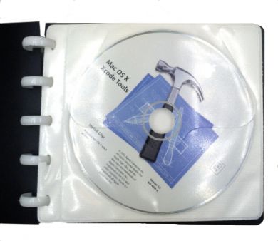 Disc-bound CD wallet holds 5 discs