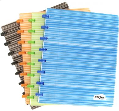 A5 Stripey Notebook with White Lined Pages